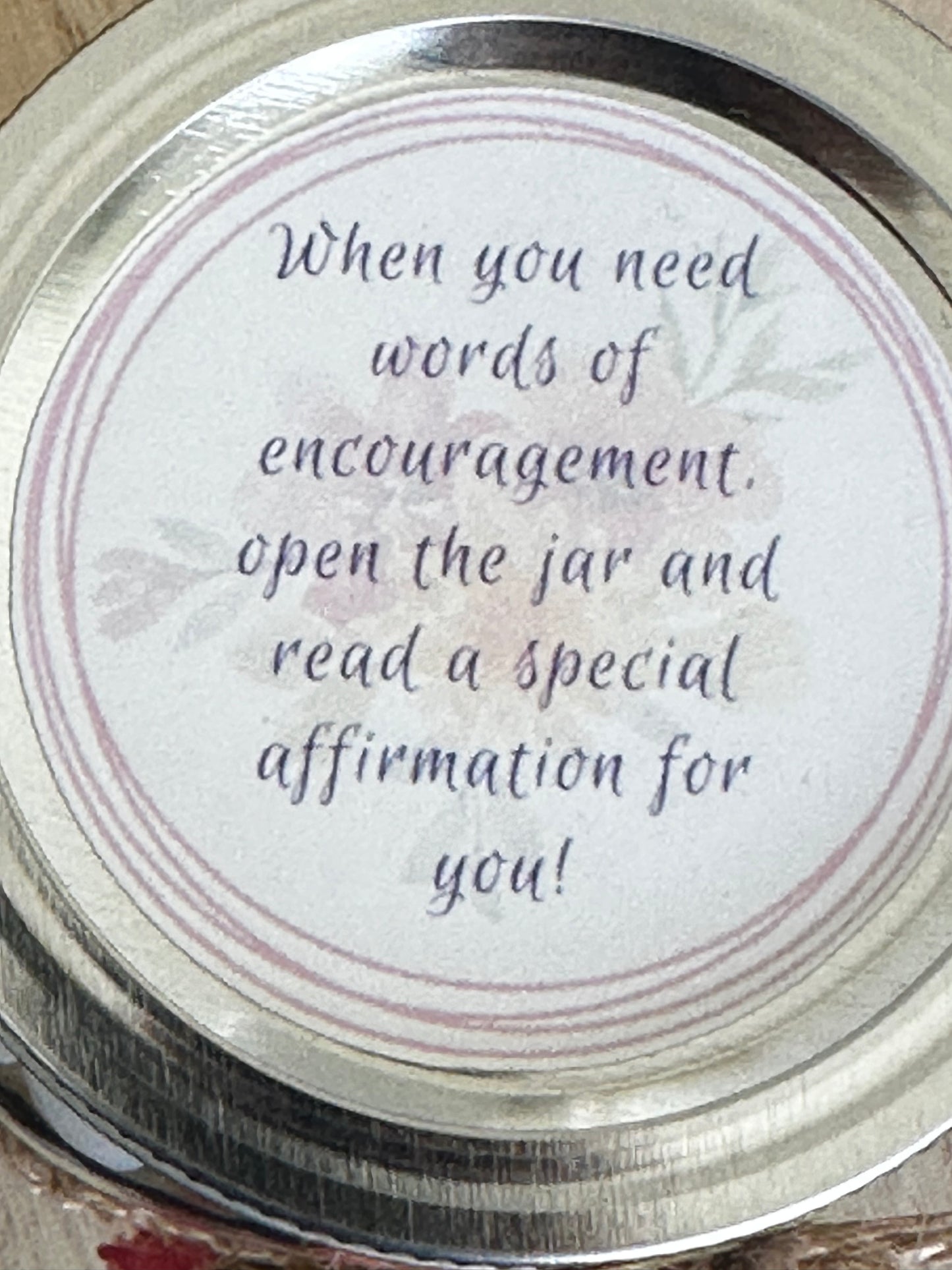 Positive Affirmations in Glass Jar - Free Personalization