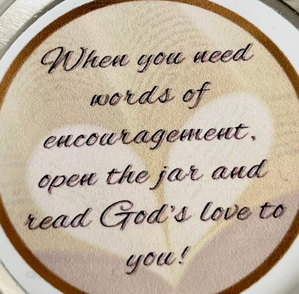 Encouraging Scripture Messages in a Mason Jar - 30 Uplifting Bible Verses for Hope and God's Love