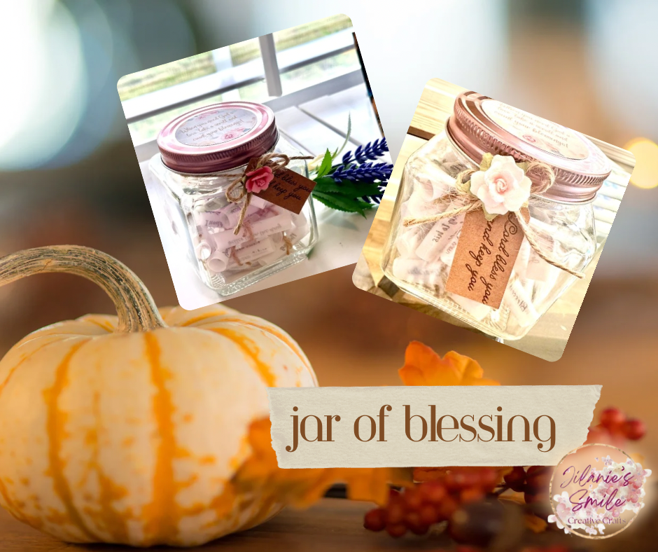 Handmade Jar of God’s Blessings | 30 Encouraging Bible Verses on Vellum Paper | Christian Gift for Inspiration & Faith