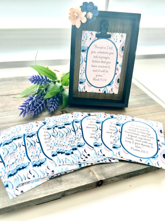 Mini Black Frame w/30 Encouraging Scripture Messages; Inspirational Scrolls that Bring Hope, Love, & Encouragement to Uplift; Gift; Handmade