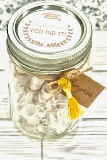 Graduation Jar; Congradulations in Glass Jar; 30 Positive and Encouraging Scrolls for the Graduate! Graduate Gift; Free Personalizat
