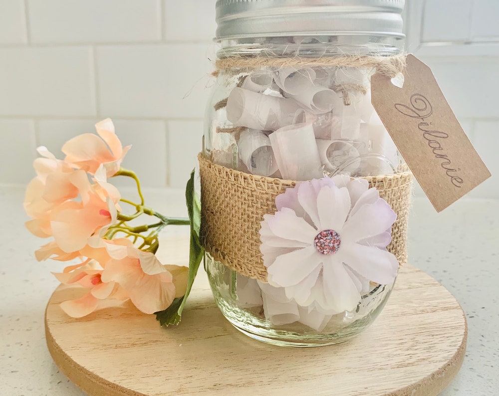 Inspirational Messages in Glass Jar